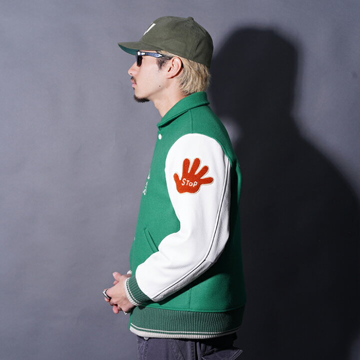楽天市場】WEIRDO ウィアード /「Weirdo - STADIUM JACKET / GREEN 