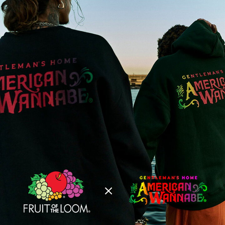 楽天市場】FRUIT OF THE LOOM × AMERICAN WANNABE「SIGNBOARD LOGO 
