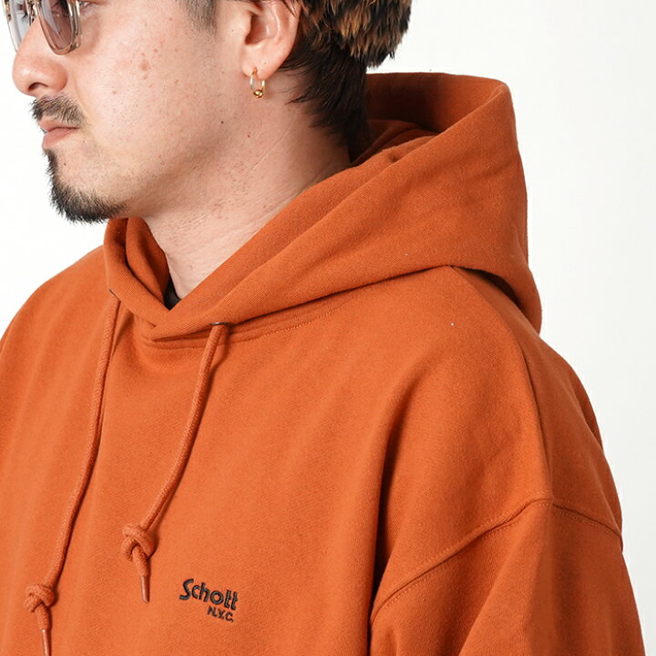 楽天市場】Schott × AMERICAN WANNABE「×AW HOODED SWEAT/ ORANGE  