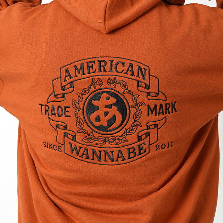 楽天市場】Schott × AMERICAN WANNABE「×AW HOODED SWEAT/ ORANGE  