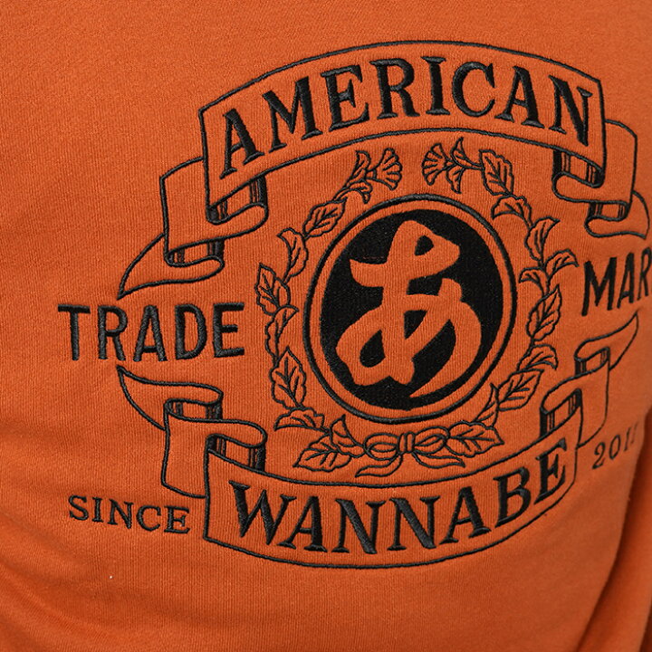 楽天市場】Schott × AMERICAN WANNABE「×AW HOODED SWEAT/ ORANGE  