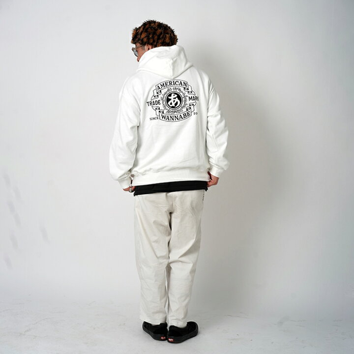 楽天市場】Schott × AMERICAN WANNABE「×AW HOODED SWEAT/ WHITE 