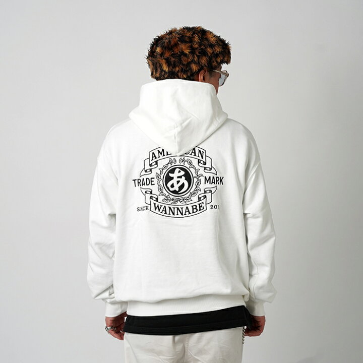 楽天市場】Schott × AMERICAN WANNABE「×AW HOODED SWEAT/ WHITE 