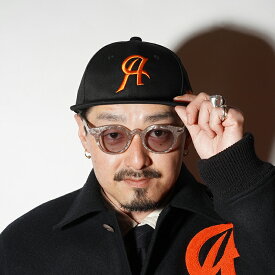 AMERICAN WANNABE アメリカンワナビー「AWS BASEBALL CAP / BLACK」ベースボールキャップAWH-250101 アメカジ 帽子 キャップ スナップバック 刺繡 ヴィンテージテイスト