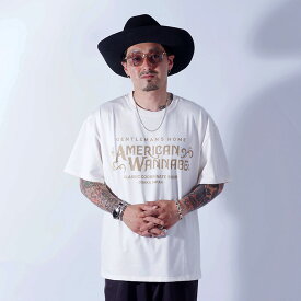 AMERICAN WANNABE/アメリカンワナビー /「SIGNBOARD S/S TEE / IVORY」プリントS/S Tシャツ / MEN'S メンズ / オリジナル / アメリカンワナビー / Tシャツ / 半袖 / シンプル / プリント / ストリート / カジュアル / アメカジ