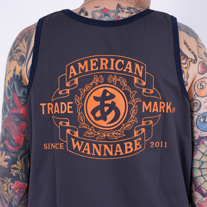 楽天市場】AMERICAN WANNABE/アメリカンワナビー「TRADE MARK TANKTOP 
