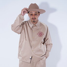 AMERICAN WANNABE アメリカンワナビー「TRADE MARK COACH JACKET / AMBER」コーチジャケット AWJ-250102 メンズ アメカジ ジャケット ブランド アメカジジャケット アメカジメンズ コーチジャケット セットアップ ヴィンテージテイスト