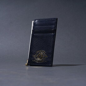 AMERICAN WANNABE アメリカンワナビー /「COMPACT ZIP CARD HOLDER / NAVY」コンパクトジップカードホルダー / 財布 / コンパクトウォレット / ミニウォレット / カードケース / コインケース / トレードマーク / ロゴ / アクセサリー / 小物 / 本革 / レザー