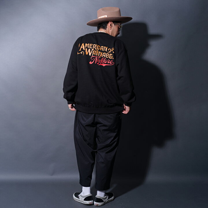 楽天市場】AMERICAN WANNABE/アメリカンワナビー /「NO MORE Logo Crew 
