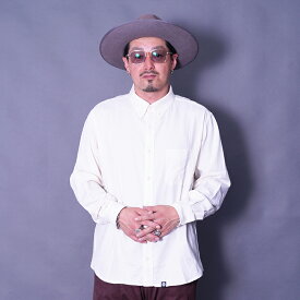 AMERICAN WANNABE アメリカンワナビー「BUTTON-DOWN COLLAR SHIRT / WHITE」ボタンダウンカラーL/Sシャツ AWS-250302 メンズ アメカジメンズ 長袖 カジュアル フォーマル ドレス ブランド アメカジ