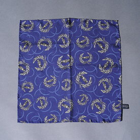 GLAD HAND グラッドハンド / 「SHAKE HAND - POCKET SQUARE / NAVY」ポケットチーフ / ハンカチ / シルク / 小物 /アクセサリー / ヴィンテージ / カジュアル / アメカジ