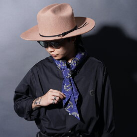 GLAD HAND グラッドハンド / 「SHAKE HAND - NECKERCHIEF / NAVY」ネッカチーフ / ストール / シルク / 小物 /アクセサリー / ヴィンテージ / カジュアル / アメカジ