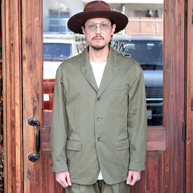 The Stylist Japan ザスタイリストジャパン / 「PEAKED LAPEL WORK JACKET / OLIVE DRAB」ワークジャケット / MEN'S メンズ / 241SJ-JK02 / セットアップ / 2ピース / 3ボタン / スーツ / 無地 / フォーマル / アメカジ