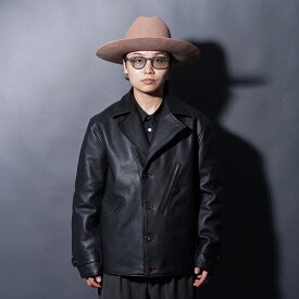 OLD CROW オールドクロー「101 - MOTORCYCLE JACKET / BLACK」レザーモーターサイクルジャケット OC5303 MEN'S メンズ 本革 レザー 牛革 ステアハイドレザー ジャケット アウター