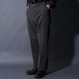 OLD CROW オールドクロー「THIRTEEN CROWS - TROUSERS / BLACK」ワークトラウザース MEN'S メンズ ワークパンツ パンツ デニム 無地 カジュアル アメカジ ワイドシルエット テーパードシルエット