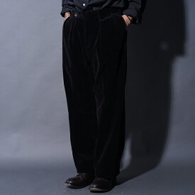 BY GLAD HAND バイグラッドハンド /「GLADWELL - STOMP FIT TROUSERS / BLACK」コットンレーヨンコーデュロイトラウザース MEN'S メンズ ボトムス フルレングス ワンウォッシュ