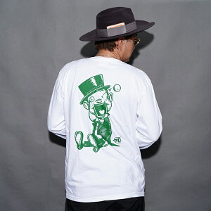 NASTOYS �i�X�g�C�Y /�uNasty Toys L/S TEE / WHITE×GREEN�v�v�����gL/S T�V���c / MEN'S �����Y / T�V���c / ����T / �v�����g / �r�b�N�V���G�b�g / �N���[�l�b�N / ���� / �J�W���A�� / �A���J�W