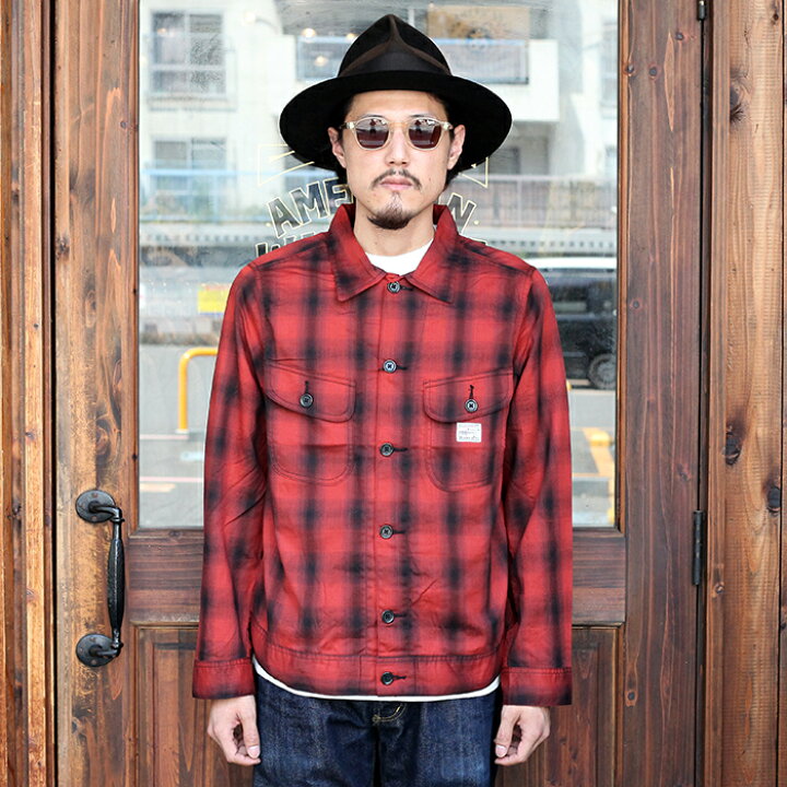 楽天市場 Gangsterville ギャングスタービル Jack Cpo Check Jacket コットンレーヨンチェックジャケット Men S メンズ ジャケット オンブレ チェック 長袖 薄手 カジュアル アメカジ American Wannabe