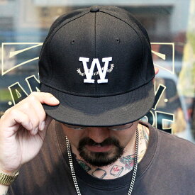 AMERICAN WANNABE アメリカンワナビー / 「"ROPE" SNAP BACK CAP "BLACK"」 スナップバックキャップ / MEN'S メンズ / キャップ / ロゴ / 帽子 / 刺繍 / カジュアル / ストリート / アメカジ / 限定