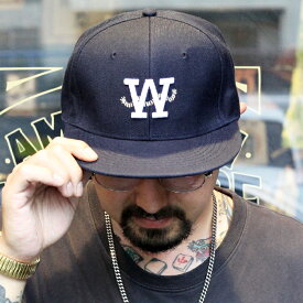 AMERICAN WANNABE アメリカンワナビー / 「"ROPE" SNAP BACK CAP "NAVY"」 スナップバックキャップ / MEN'S メンズ / キャップ / ロゴ / 帽子 / 刺繍 / カジュアル / ストリート / アメカジ / 限定