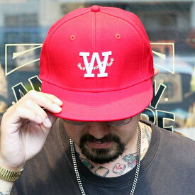 AMERICAN WANNABE アメリカンワナビー / 「"ROPE" SNAP BACK CAP "RED"」 スナップバックキャップ / MEN'S メンズ / キャップ / ロゴ / 帽子 / 刺繍 / カジュアル / ストリート / アメカジ / 限定