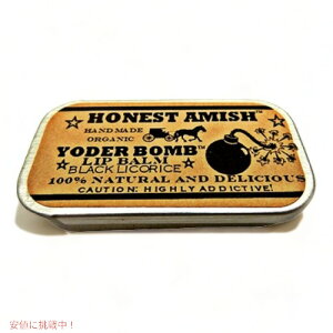 Honest Amish Yoder Bomb Black Licorice Lip Balm/ �I�l�X�g�A�[�~�b�V���@�u���b�N���R���C�X�@���b�v�o�[��