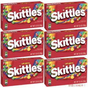 �y�ő�2000�~�N�[�|�� 4/17�� 09:59�܂Łz�y6�Z�b�g�zSkittles Original Candy Theater Box / �X�L�g���Y �t���[�c�L�����f�B�[ �I���W�i�� �{�b�N�X 99g�i3.5oz�j