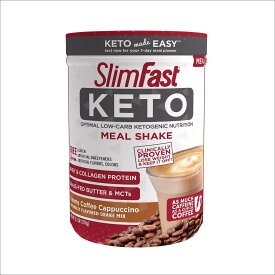 SlimFast Keto Meal Shake Powder [Creamy Coffee Cappuccino] 13.3oz / スリムファスト ケト ミールシェイク パウダー クリーミーコーヒーカプチーノ 377g