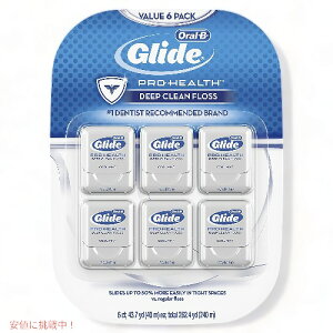 [6Zbg] Glide Oral-B Pro-Health Deep Clean Dental Floss OCh I[B vwX fB[vN[ f^tX N[~g 40m x 6
