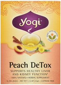 【最大2,000円クーポン4月27日9:59まで】Yogi Tea ピーチ　16袋入 Peach ノンカフェイン