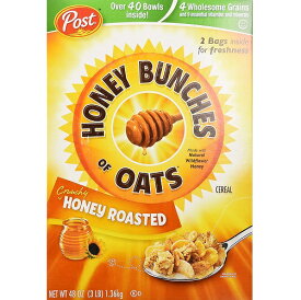 ポスト　ハニーバンチズ オブ オーツ　ハニーロースト　特大パック1.36kg Post Honey Bunches of Oats Honey Roasted 3lb