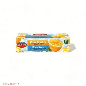 �y�ő�1,000�~�N�[�|��12��26��01:59�܂Łz�f�������e �s�[�`�J�b�v�AMIX�t���[�c�J�b�v 16���� Del Monte Mixed Fruit/Peaches Snack Cup, 4 Pound 16 cups