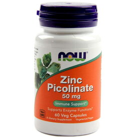 【最大2,000円クーポン4月27日9:59まで】NOW 1550# Zinc Picolinate 50mg 60VCAPS / ナウフーズ 亜鉛 高吸収タイプ ピコリン酸亜鉛 50mg 60粒