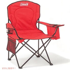 【最大2,000円クーポン6月11日1:59まで】Coleman Camping Quad Chair with 4-Can Cooler Red / コールマン キャンプチェア アウトドアチェア レッド