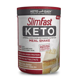 SlimFast Keto Meal Shake Powder [Vanilla Cake Batter] 12.2oz / スリムファスト ケト ミールシェイク ミックスパウダー バニラケーキバター 347g