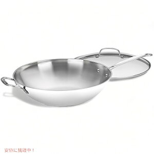 Cuisinart NCWi[g 726-38H VFtNVbN XeX 35cm uߓ KXJo[t tCp 14-Inch Stir-Fry Pan