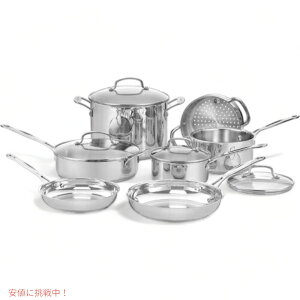 Cuisinart NCWi[g VFtNVbN XeX 11_Zbg 77-11G Vo[ / Chef's Classic Stainless Steel 11-Piece Cookware Set