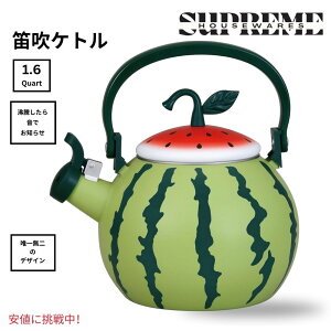 �����₩�� Supreme Housewares ���J�P�g�� �X�C�J �f�U�C�� �e�B�[�|�b�g Watermelon Design Teapot Water Kettle 1.6�N�I�[�g