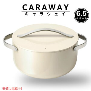�y�ő�2000�~�N�[�|�� 5/16(�y)01:59 �܂ŁzCaraway �L�����E�F�C �m���X�e�B�b�N�Z���~�b�N 6.5 qt Ceramic Dutch Oven Pot with Lid Cream �W�t���Z���~�b�N�_�b�`�I�[�u���|�b�g