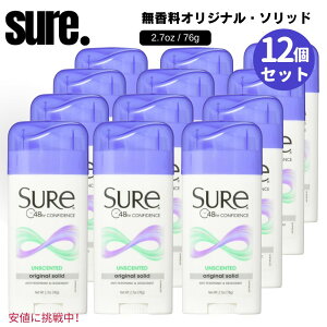 yő2,000~N[|112701:59܂Łz12Zbg Sure VA Original Solid Deodorant 76 g IWi Ō` fIhg  Unscented 2.6 oz