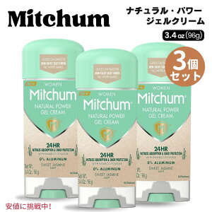 �y3�Z�b�g�zMitchum �~�b�`���� �i�`�������p���[ �W�F���N���[�� �f�I�h�����g [�X�C�[�g�W���X�~��] 96g Natural Power Gel Cream Sweet Jasmine 3.4oz