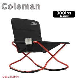 Coleman コールマン クロスロッカー アウトドア ロッキング チェア Portable Folding Chair up to 300lbs Black and Red