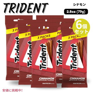 yő1,000~N[|102709:59܂Łz6Zbg Trident gCfg Cinnamon Sugar Free Gum Vi VK[t[  K 3pbN x 6i1pbN 14j
