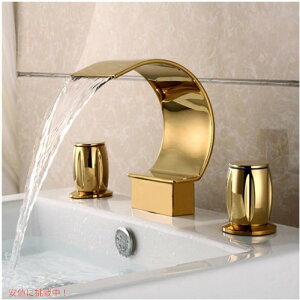 �y�ő�2000�~OFF 4/10��1:59�܂Łz�G���K���g�ȑ� Sprinkle Elegant Waterfall �_�u���n���h�� �o�X���[�� �V���N�֌� �A�[�N��`�� Double Handle Bathroom Sink Faucet Arc