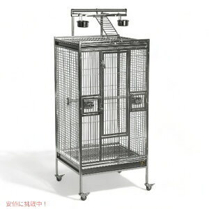 v[EybgEv_Nc XeXvCgbvo[hP[W, XeXX`[, ^ Stainless Steel Play top Bird Cage, Medium