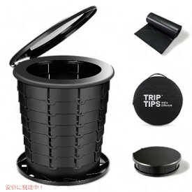 TRIPTIPS 格納式ポータブルトイレ トラベルトイレ 高さ調節可能 Portable Toilet Travel Toilet Adjustable Height