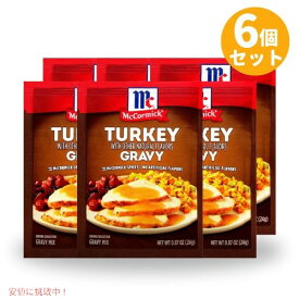 【最大2,000円クーポン6月11日1:59まで】【6個セット】McCormick マコーミック ターキー グレイビー ミックス 24g Turkey Gravy Mix 0.87 oz