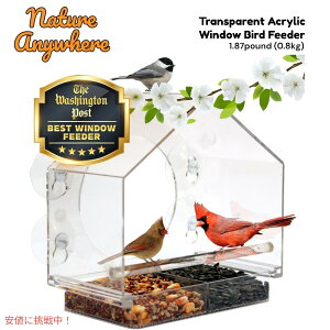 Nature Anywhere ǂłlC`[ AN o[htB[_[ Op a Transparent Acrylic Window Bird Feeder