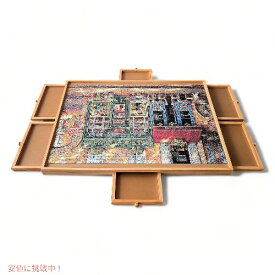 ENERIDIO 木製パズルテーブル 76x53cm Wooden Puzzle Table Small 6段引き出し＆カバー付 1000ピース用 30x21inch