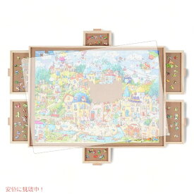 ALL4JIG 回転パズル盤 6つの引き出しとカバー付き Rotating Puzzle Board with 6 Drawers and Cover 2000ピース用